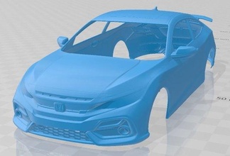 honda civique coupé 2020 imprimable corps voiture 3d impression modèle in automobile 3dexport fente scalextric tamiya rc miniz loisir micro 3d print model - Mito3D