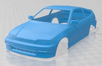honda crx 1988 printable body car 3d print model in automotive 3dexport slot scalextric tamiya rc miniz hobby micro 3d print model - Mito3D