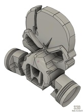 honda motor cráneo 3d impresión modelo in escultura 3dexport cabeza gas máscara 3d print model - Mito3D