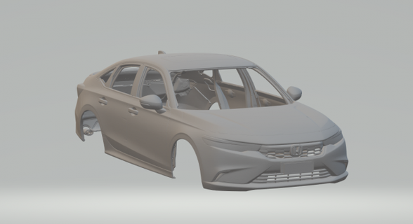 Honda Integra cn araç döküm slotcar Sıcak tekerlekler minyatürler yuva Yazdır basılı 3d print model - Mito3D