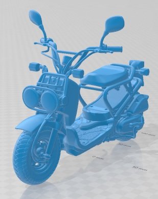 honda nps50 zoomer ruckus 2005 printable motorbike 3d print model in automotive 3dexport hobby micro scale bike motorcycle moto 3D print model - Mito3D