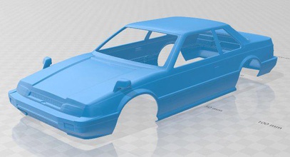 honda prelude1983 printable body car 3d print model in automotive 3dexport slot scalextric tamiya rc miniz hobby micro 3d print model - Mito3D