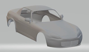 honda s2000 imprimible cuerpo coche vehiculo 3d impresión modelo in automotor 3dexport espacio scalextric tamiya rc miniz 1 32 24 10 3d print model - Mito3D