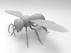 honey bee 3d print model in animals 3dexport detailed high insect mellifera nature photorealistic quality realistic sculpture 3dprintout 3d print model - Mito3D