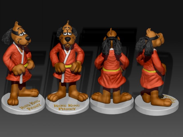 hong kong bobo desenho animado tv cão polícia super herói Prosseguir 3D print model - Mito3D