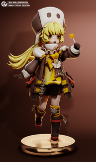 gancho honkai Estrela trilho criança figura estrelado honkai 3dprint personagem cria jogos gancho 3d print model - Mito3D