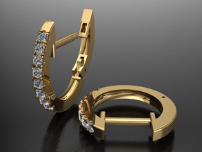 cerceau boucle d'oreille 3d impression modèle bague boucles d'oreilles 3dprint bijoux 3d print model - Mito3D