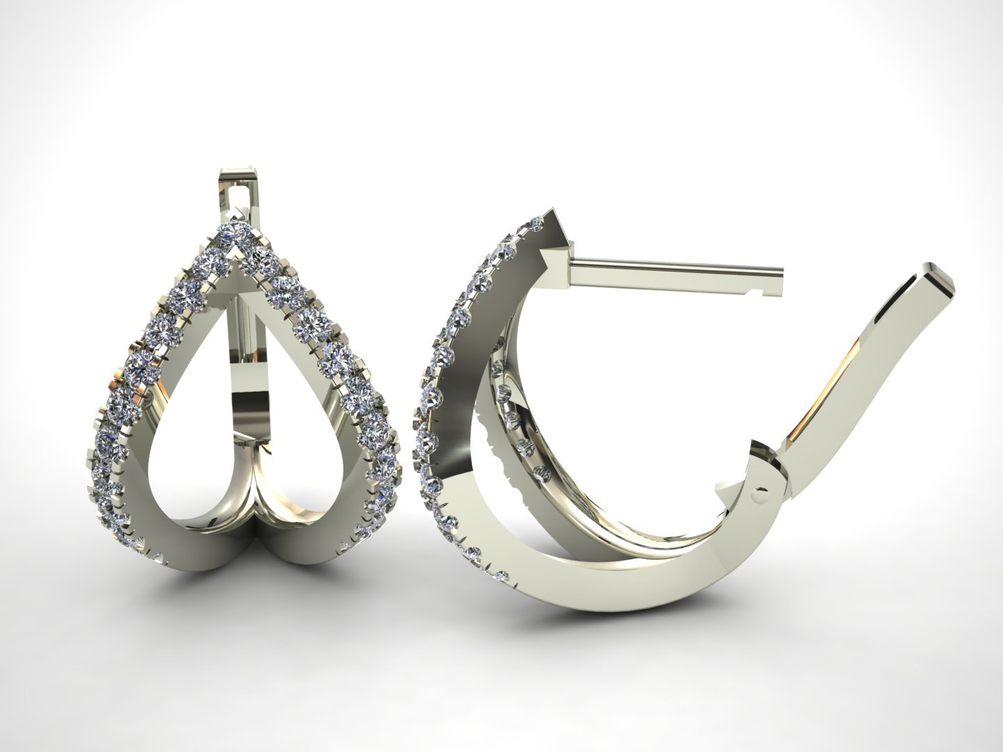 hoop earring 3d print model earrings jewelry jewellery gold silver hoop-earring hoop-earrings 3D print model - Mito3D