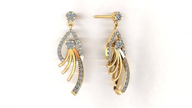 çember küpe 3d Yazdır model takı altın hoop earring earrings mücevher 3d print model - Mito3D