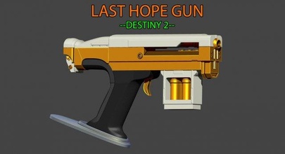 esperanza destino 2 juego juguete accesorios montón carga cosplay pistola corta 3d print model - Mito3D