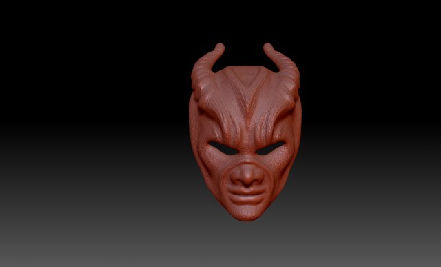 horn mask monsters & creatures demon fashion 3dprint 3D print model - Mito3D