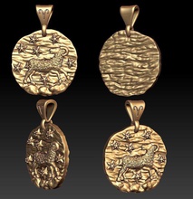 horoscope aries pendant sign jewelry decoration gold zodiac zodiak astrological signs astrolog astro animals mysticism sun gems oven ram pendants 3d print model - Mito3D