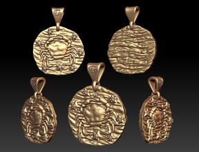 kanser burç kolye zodiak astrolojik işaretler astrolog astro mistisizm güneş taşlar ikiz İkizler mücevher yüzük takı dekorasyon altın zodiac Gümüş 3d print model - Mito3D