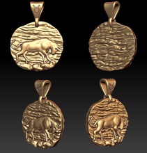 horoscope taurus pendant 3d print model in pendants 3dexport sign jewelry decoration gold zodiac zodiak astrological astrolog astro animals mysticism sun gems bull cow bul beef torro 3d print model - Mito3D