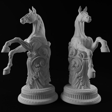 caballo 3d impresión modelo in tablero juegos 3dexport ajedrez 3d print model - Mito3D