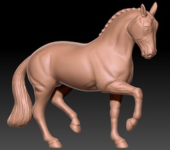 o cavalo animais a corrida juba cauda cnc stl obj artcam zbrush aspire ingraver socorro 3d print model - Mito3D