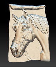 horse1 bene fortuna sollievo 2018 3d stampa modello in cimeli 3dexport cavallo testa medaglione bocca lupo animale mascotte 3d print model - Mito3D