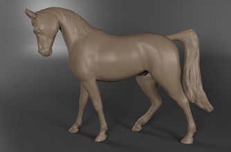 cavallo animale zoccoli la scultura cnc 3d print model - Mito3D