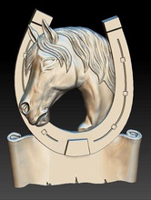 cavalo - boa sorte socorro 2018 o horsehead medalion goodluck de animais mascote 3d print model - Mito3D