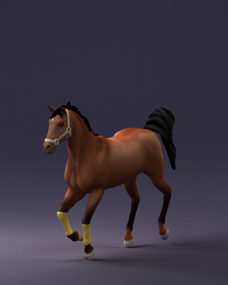 cavallo 0293 3d stampa pronto modello in animali 3dexport scansione poligono 3dprint umano maschio realistico poste carattere miniature uomo donna bambino figurina statuett eanimals affascinante 3D print model - Mito3D