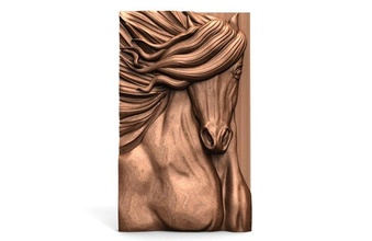 cavalo cnc 4 arte madeira alívio natureza animal Artcam aspirar 3d print model - Mito3D
