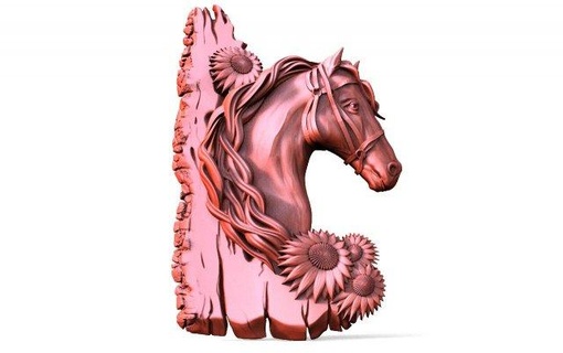 caballo cnc señales logos Arte alivio deco animal artcam 3d print model - Mito3D