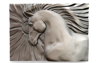 horse cnc art router wood deco nature animal 3d print model - Mito3D