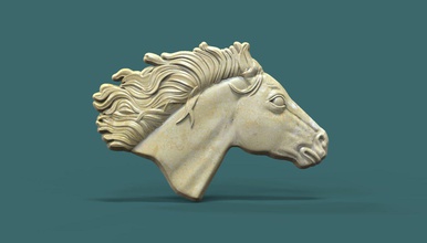 horse head 3d stl model cnc horsehead cncmodel horsecncmodel horserelief reliefforcnc 3d print model - Mito3D