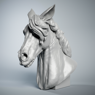 at baş hayvanlar heykel mermer heykelcik hayvan dekor doğa Sanat süvari minyatür bronz altın reçine 3dprinter Yazdır 3dprinting sculptures3d 3d print model - Mito3D