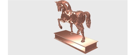cheval of léonard 3d impression modèle in sculpture 3dexport vinci 3dprint 3dprinting stl 3dprinter milan italie sculptural équestre milanais duc sforza monument animal renaître science 3d print model - Mito3D