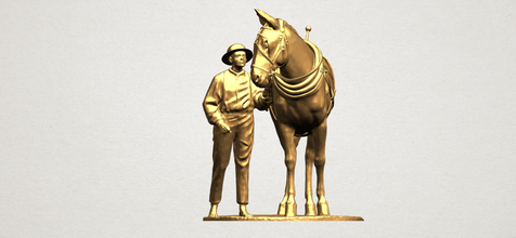 horse man 01 interior decorative detailed house decor characters miniatures figurines sculpture animal dog statue 3d print model - Mito3D