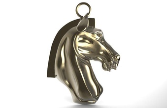 caballo colgante pendiente 4 animal joyería joya Arte Moda 3d print model - Mito3D