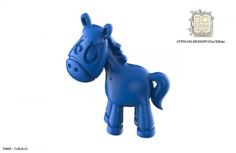 horse piece component sculpture element gold silver plastic figure farm 3d print model - Mito3D