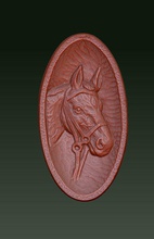 cavalo alívio placa 3d impressão modelo in escultura 3dexport cabeça walldeco 3d print model - Mito3D