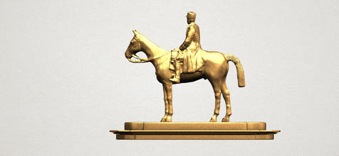 il cavaliere 01 interni decorativo dettagliate casa arredamento i caratteri miniature figurine la scultura animale statua cavallo ride in sella 3d print model - Mito3D