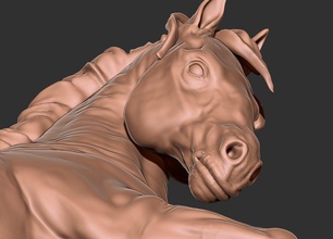 Pferd Skulptur sculpture3d drucken Drucken print3d Drucke Tier Tiere 3d print model - Mito3D