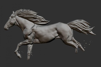 horse 3d print model in sculpture 3dexport cnc 3d print model - Mito3D