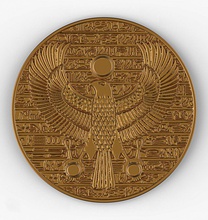 horus ancient egypt pendant gold coin jewelery jewelry 3d print model - Mito3D