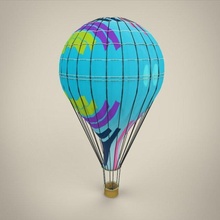 sıcak hava balon 3d model in spor 3dexport uçmak uçak seyahat ulaşım gökyüzü araç zeplin sepet 3d print model - Mito3D