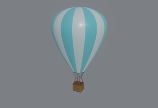 hot air balloon airplane airliner birthday balon celebration anniversary advertisment pop float basket burn fly sky tool inflate cloth box 3d print model - Mito3D