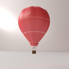 chaud air ballon avion vol Voyage historique mouche passager gondole panier chauffé gaz transport 3d print model - Mito3D