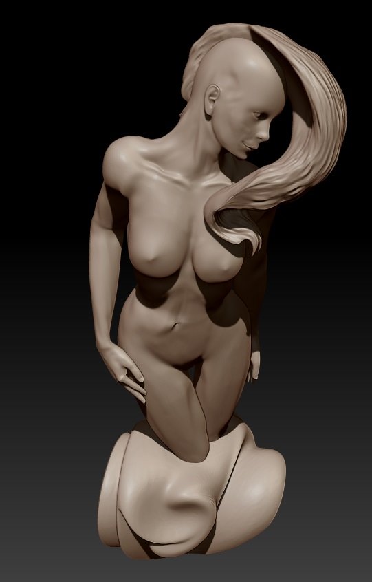 hot girlstl free 3d print model in sculpture 3dexport babe girl sexy printable 3dprint xxx art woman gift 3D print model - Mito3D
