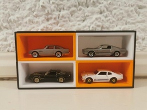 hot wheels - matchbox miniature cars case wall or bookshelf 3d print model in decor 3dexport hotwheels box decoration 3d print model - Mito3D