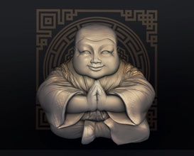 estatueta de hotei highpoly modelo 3d impressão buda buddism o personagem a figura deus printable escultura estátua 3d print model - Mito3D