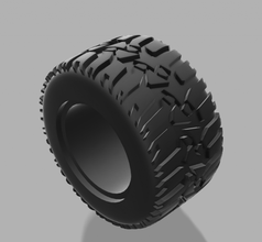 hotwheels custom off-road tires od16mm id9mm 164scale wheels diecast 3d 3dprint 3dprinting 164 mattel tire 3d print model - Mito3D