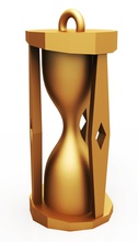 hourglass pendant free sand sandglass clock trinket keychain decor time minutes minute 3d print model - Mito3D
