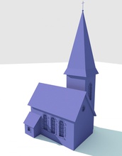 casa bambola chiesa 3d print model - Mito3D