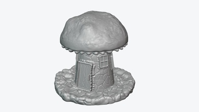 maison champignon les champignons fentethi dessin animé d'impression de l'impression jeux miniatures que des souvenirs 3d print model - Mito3D