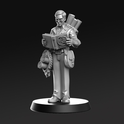 howard miniatures ready to print 3d model in sculpture 3dexport gothic necronomicon lamp papyrus investigator dealer dungeonsanddragons love-craft monster paladin armor warrior fighter knight dnd rnestudio rpg 3d print model - Mito3D