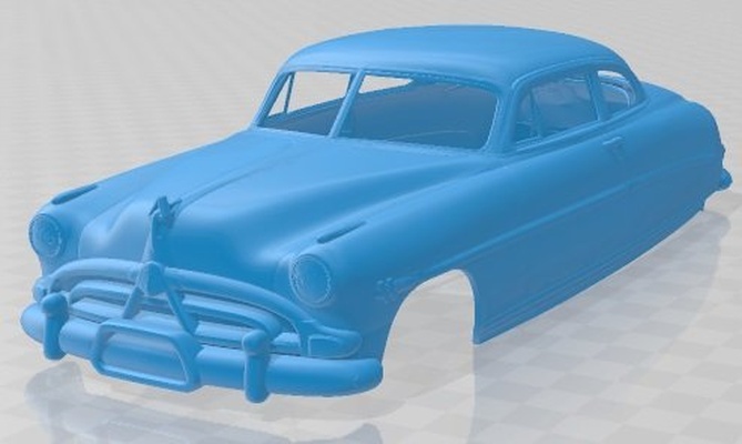 hudson hornet 1951 printable body car 3d print model in automotive 3dexport slot scalextric tamiya rc miniz hobby micro diecast 3d print model - Mito3D